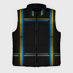 Мужской жилет Neon yellow light blue, цвет: 3D-черный