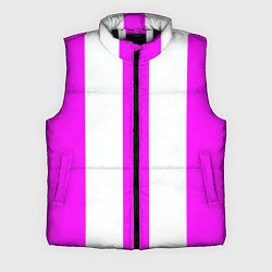 Мужской жилет Color white pink lines, цвет: 3D-черный