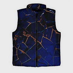 Мужской жилет Тёмный синий абстракция битые плиты
