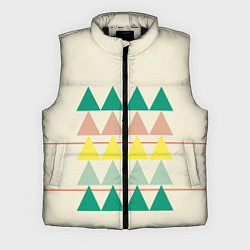 Мужской жилет Абстрактный лес пирамидки с однотоном, цвет: 3D-черный