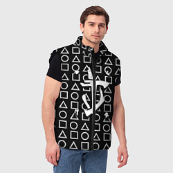 Мужской жилет Doom geometry pattern, цвет: 3D-черный — фото 2