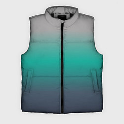 Мужской жилет Градиент серо-зеленый