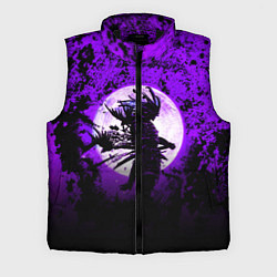 Мужской жилет Самурай при луне, цвет: 3D-черный
