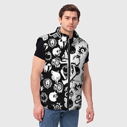 Мужской жилет Doom anime black pattern, цвет: 3D-черный — фото 2