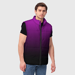 Мужской жилет Purple gradient, цвет: 3D-черный — фото 2