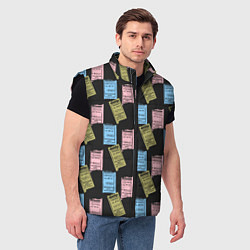 Мужской жилет Советские билеты транспорта, цвет: 3D-черный — фото 2