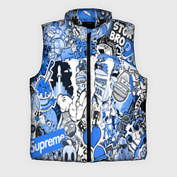 Мужской жилет Monster energy sticker blue, цвет: 3D-черный