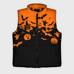 Мужской жилет Хэллоуин тыквы и призраки, цвет: 3D-черный
