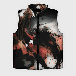 Мужской жилет Тёмные краски абстракция красно-чёрный