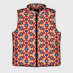 Мужской жилет Красно-синий калейдоскоп, цвет: 3D-черный