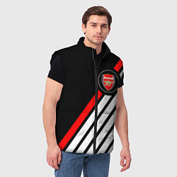 Мужской жилет Арсенал геометрия полосы, цвет: 3D-черный — фото 2