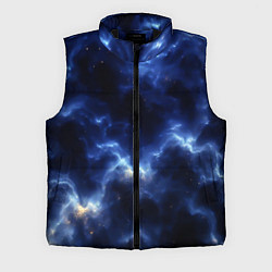 Мужской жилет Грозовая абстракция чёрно-синий, цвет: 3D-черный
