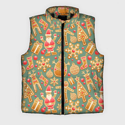 Мужской жилет Имбирные пряники, цвет: 3D-черный
