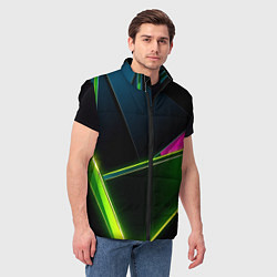 Мужской жилет Неоновое освещение, цвет: 3D-черный — фото 2