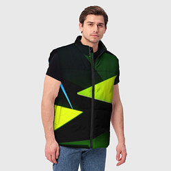Мужской жилет Geometric shapes, цвет: 3D-черный — фото 2