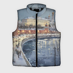 Мужской жилет Новогодние праздники в Москве, цвет: 3D-черный