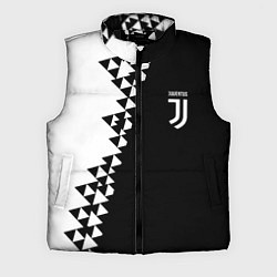 Мужской жилет Juventus черно белая геометрия текстура, цвет: 3D-черный