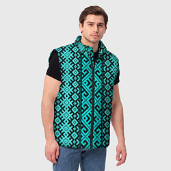 Мужской жилет Орнамент славянский, цвет: 3D-черный — фото 2