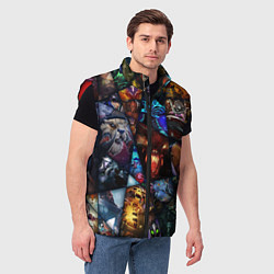 Мужской жилет Dota 2: All Pick, цвет: 3D-красный — фото 2