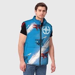 Мужской жилет Самолеты ВВС, цвет: 3D-красный — фото 2
