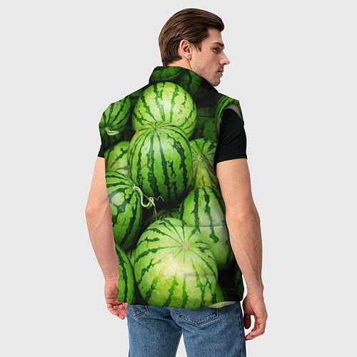 Мужской жилет Арбузы / 3D-Светло-серый – фото 4
