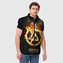 Мужской жилет Linkin Park: Burning the skies, цвет: 3D-черный — фото 2