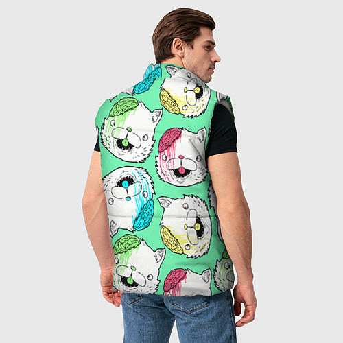 Мужской жилет Drop Dead: Kitty Heads / 3D-Светло-серый – фото 4