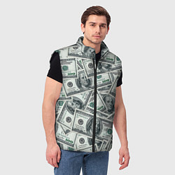 Мужской жилет Банкноты, цвет: 3D-черный — фото 2
