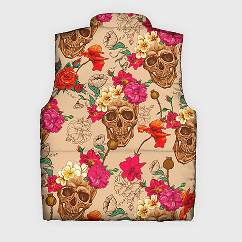 Мужской жилет Черепа в цветах / 3D-Красный – фото 2