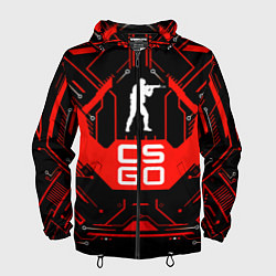 Ветровка с капюшоном мужская CS:GO Techno Style, цвет: 3D-черный