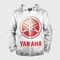 Ветровка с капюшоном мужская Yamaha, цвет: 3D-белый