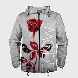 Ветровка с капюшоном мужская Depeche Mode: Red Rose, цвет: 3D-черный