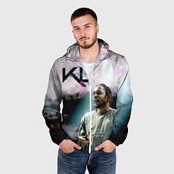 Ветровка с капюшоном мужская KL: Kendrick Lamar, цвет: 3D-белый — фото 2