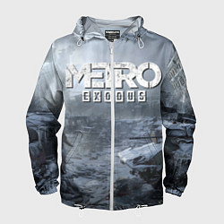 Ветровка с капюшоном мужская Metro Exodus: Cold Winter, цвет: 3D-белый