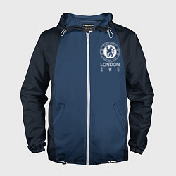 Ветровка с капюшоном мужская Chelsea FC: London SW6, цвет: 3D-белый
