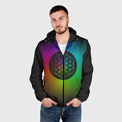 Ветровка с капюшоном мужская Coldplay Colour, цвет: 3D-черный — фото 2