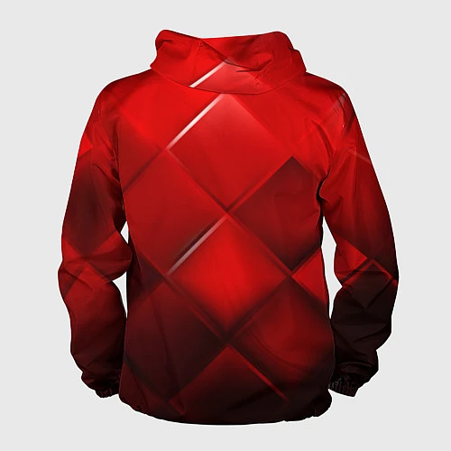 Мужская ветровка Red squares / 3D-Черный – фото 2
