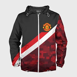 Ветровка с капюшоном мужская Man UTD FC: Sport Camo, цвет: 3D-белый