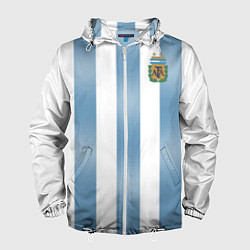 Ветровка с капюшоном мужская Сборная Аргентины: ЧМ-2018, цвет: 3D-белый