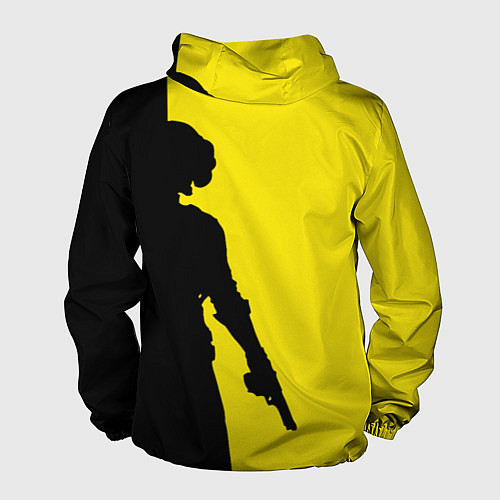 Мужская ветровка PUBG: Yellow Shadow / 3D-Черный – фото 2