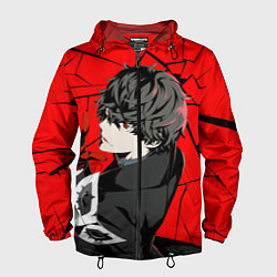 Ветровка с капюшоном мужская Persona 5, цвет: 3D-черный
