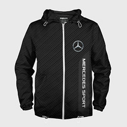 Ветровка с капюшоном мужская Mercedes AMG: Sport Line, цвет: 3D-белый