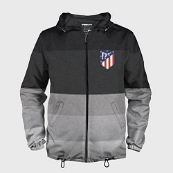 Ветровка с капюшоном мужская ФК Атлетико Мадрид: Серый стиль, цвет: 3D-черный