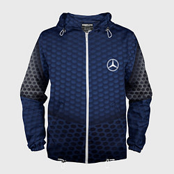 Ветровка с капюшоном мужская Mercedes: Sport Motors, цвет: 3D-белый