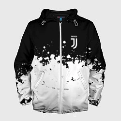 Ветровка с капюшоном мужская FC Juventus Sport, цвет: 3D-белый