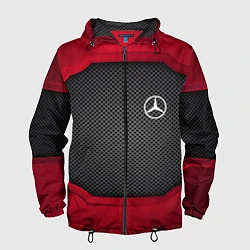 Ветровка с капюшоном мужская Mercedes Benz: Metal Sport, цвет: 3D-черный