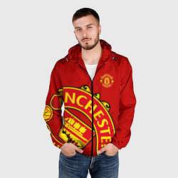 Ветровка с капюшоном мужская FC Man United: Red Exclusive, цвет: 3D-черный — фото 2