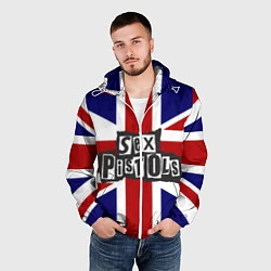 Ветровка с капюшоном мужская Sex Pistols UK, цвет: 3D-белый — фото 2