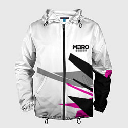 Ветровка с капюшоном мужская Metro Exodus: White Style, цвет: 3D-черный
