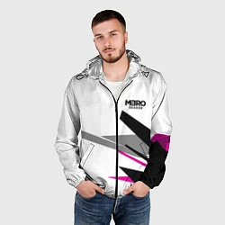 Ветровка с капюшоном мужская Metro Exodus: White Style, цвет: 3D-черный — фото 2